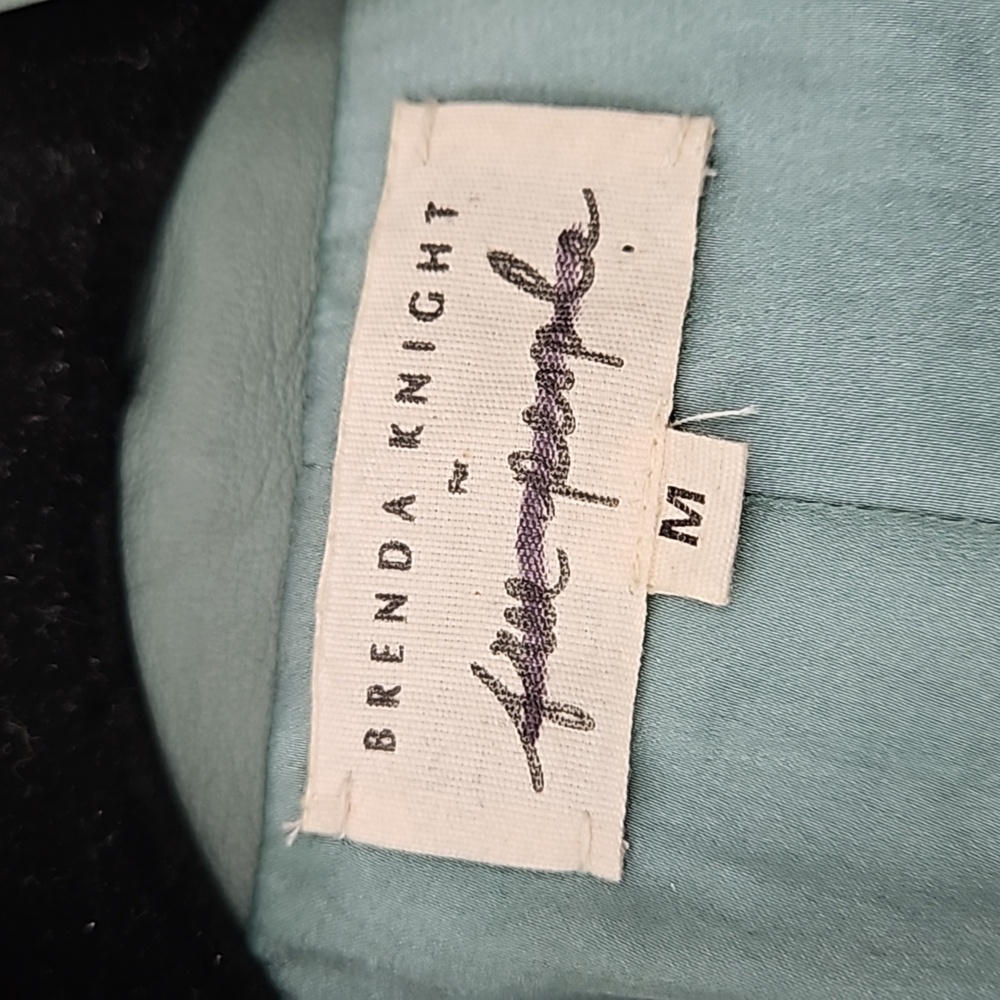 Free People x Nigel Preston Chain Embellished Biker Jacket Aqua - Picture 10 of 17